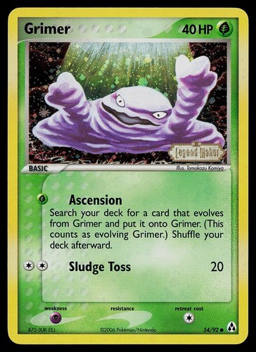 Carta pokemon grimer legend - -,