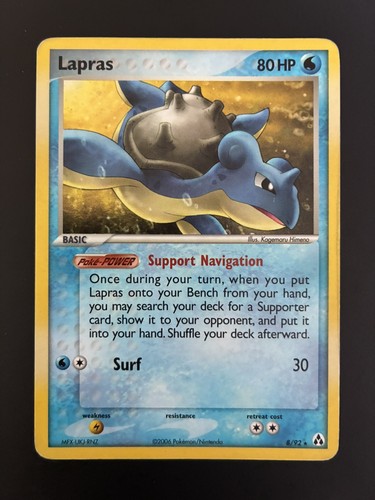 Pokemon card lapras - lapras, 8/92