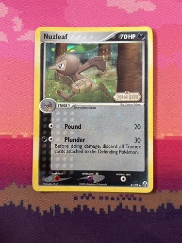 Pokemon card nuzleaf legend - card,