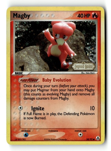 Pokemon card magby reverse - card,