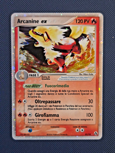 Pokémon card arcanine ex - arcanine,