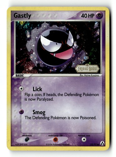 Pokemon card gastly legend - gastly,
