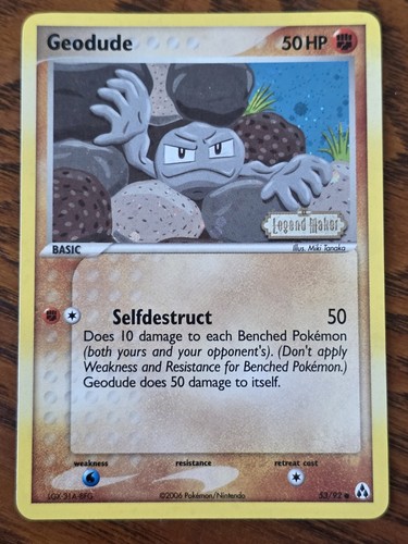 Geodude reverse holo stamp - geodude,