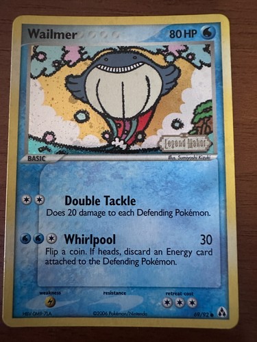 Carta pokemon tcg wailmer - pokemon, "wailmer