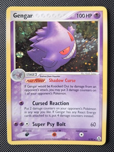 Pokemon card gengar holo 92 - holo, 5/92