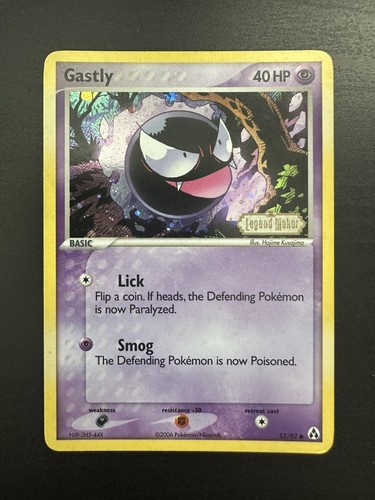 Carta pokemon tcg - gastly, 52/92