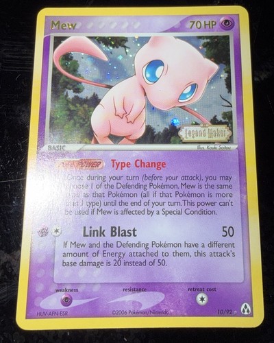 Carta pokémon mew legend - pokémon,